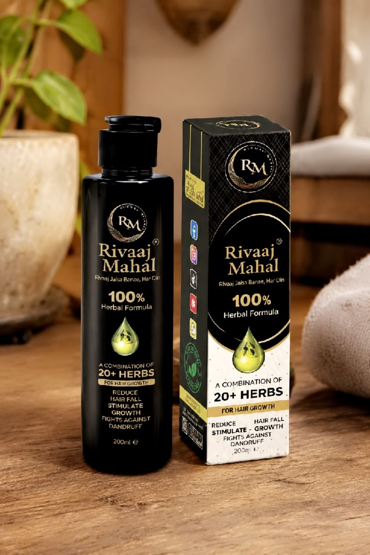 Rivaaj Mahal Herbal Hair Oil 100% | 20+ Herbs for Strong & Healthy Hair