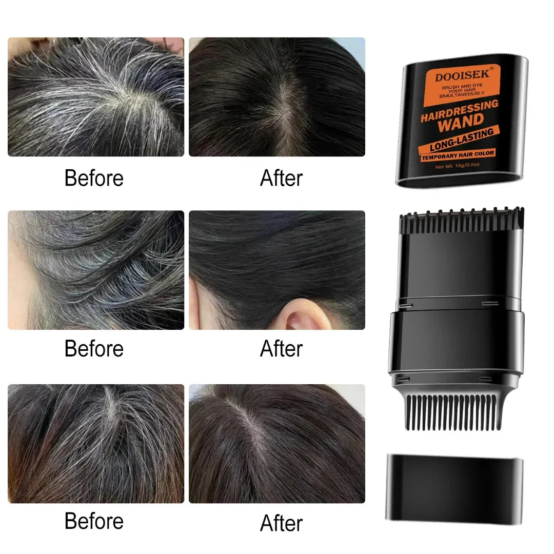Hairdressing Wand Natural Black White Hair Covering Stick (Imported)