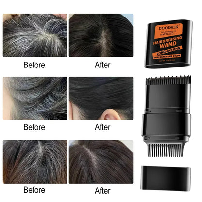 Hairdressing Wand Natural Black White Hair Covering Stick (Imported)